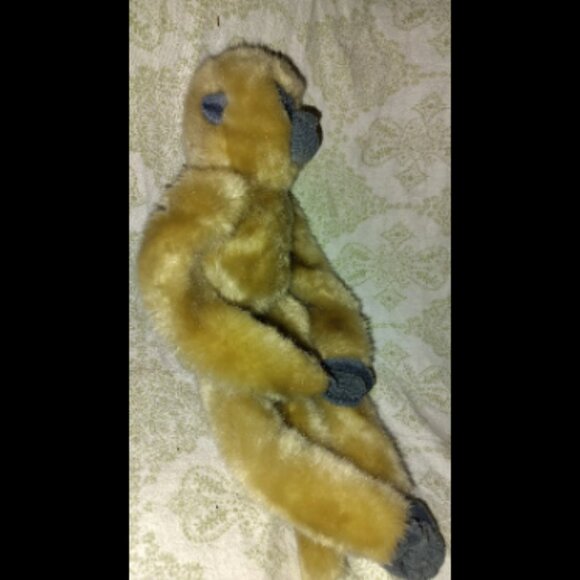 Wild Republic Plush Stuffed Spider Black Capuchin 17" Hanging Monkey Tan Gray. - Picture 2 of 8